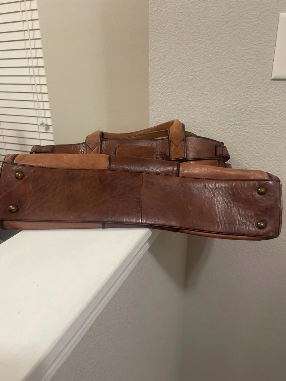 Fossil Reissue Weekender Leather Shoulder Tote Satchel Handbag With Wallet